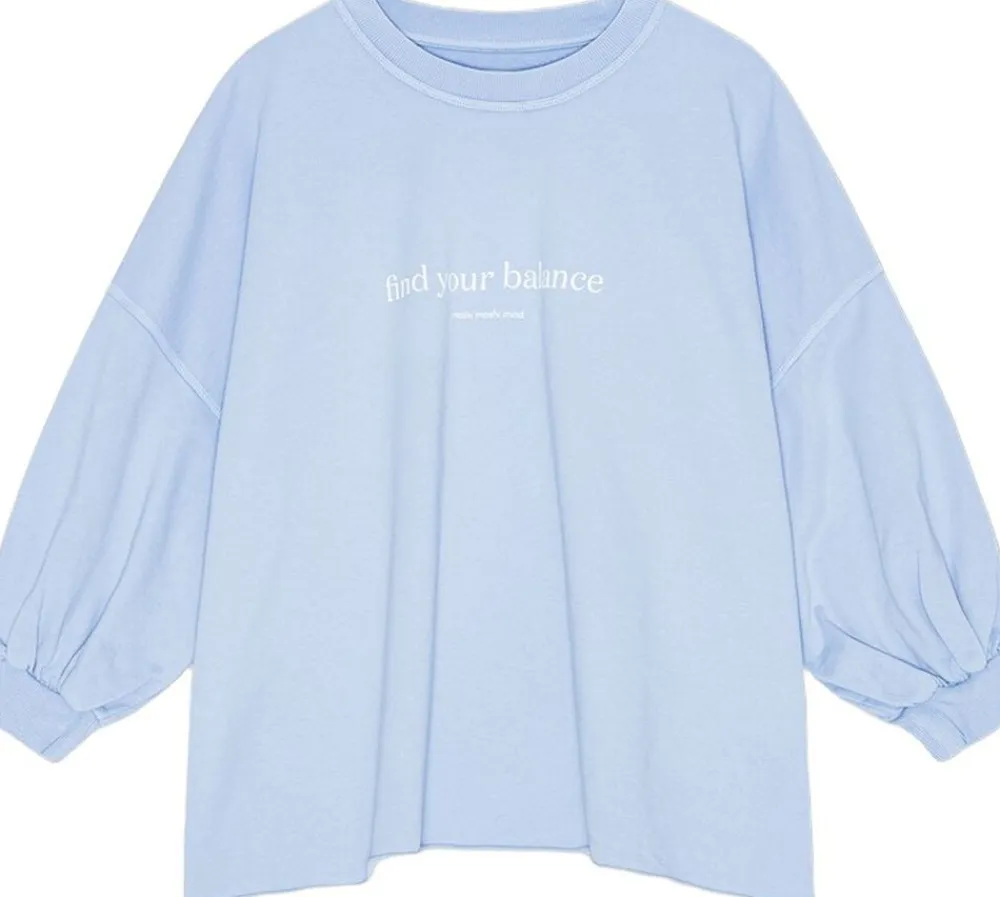 moshi moshi mind mantra sweat Light blue Discount