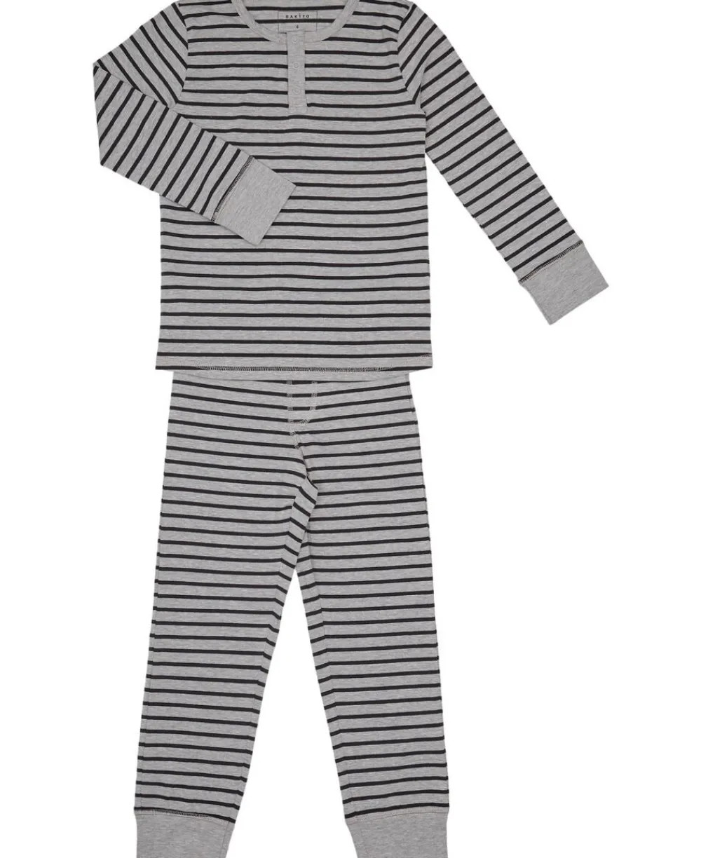 Magasin du Nord Collection Mason 1G+2G Light grey melange / black stripe Online