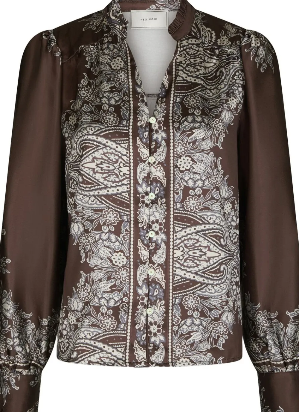 Massima Paisley Border Blouse>Neo Noir Discount