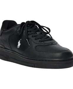 Polo Ralph Lauren Masters Court Leather Sneaker Black/black/white pp