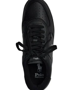 Polo Ralph Lauren Masters Court Leather Sneaker Black/black/white pp