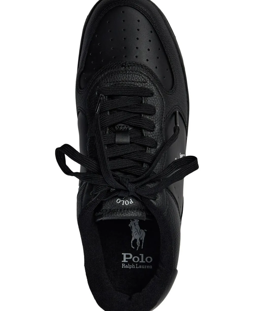 Polo Ralph Lauren Masters Court Leather Sneaker Black/black/white pp