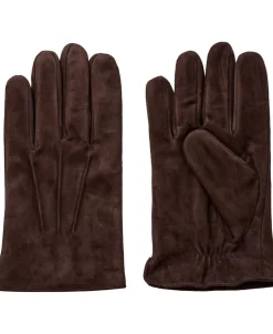 Magasin du Nord Collection Matheo 1 LWG Sheep suede gloves Dark brown Best