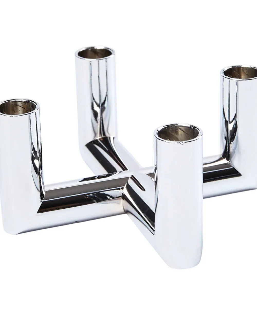 MATRIX Candle Holder - 4'arm Mini Taper - Chrome - 7,5 x 4,5>Uyuni