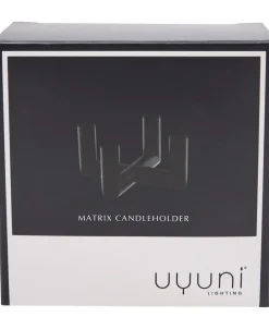 Uyuni MATRIX Candle Holder - 4'arm Mini Taper - Matte Black - 7,5