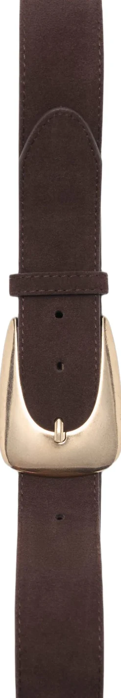 Dame MANGO Maxi buckle split suede belt