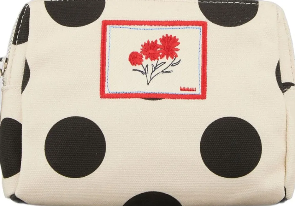 Becksöndergaard Maxi Polka Canvas Pouch Bag Birch white Outlet
