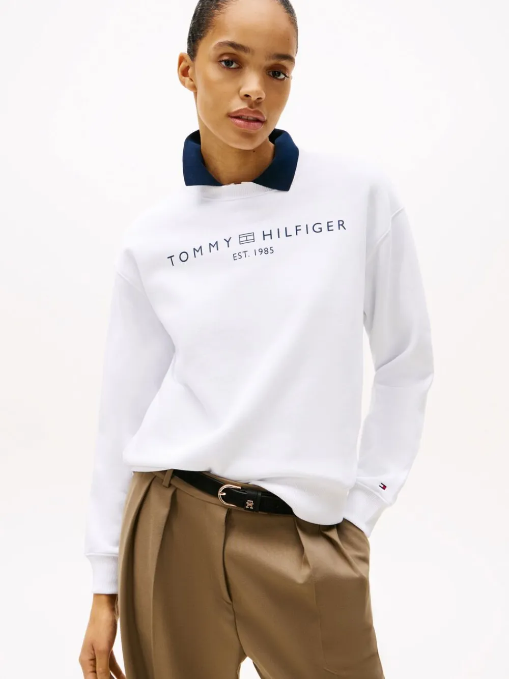 MDRN REG CORP LOGO C-NK SWTSHRT>Tommy Hilfiger New