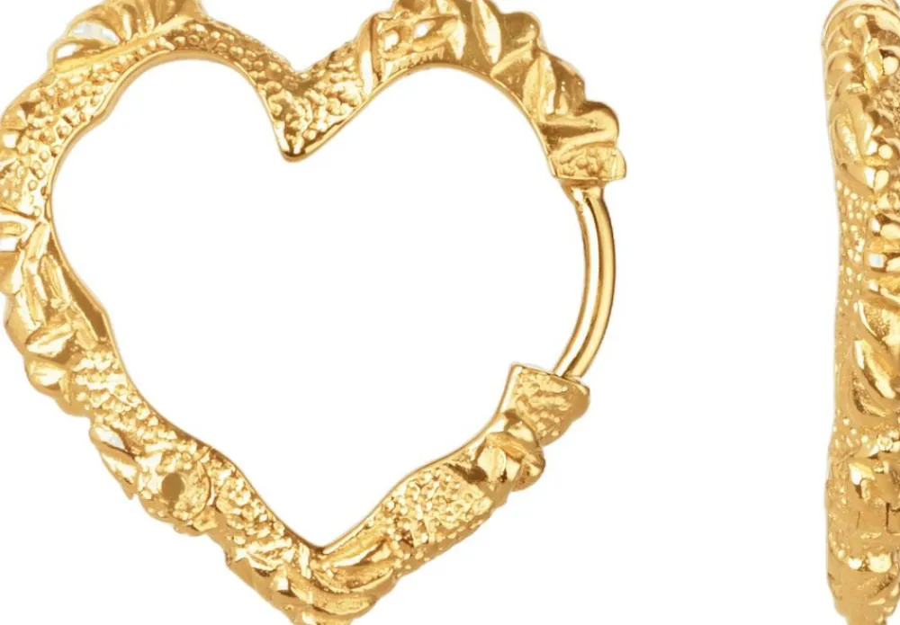 Dame Camille Brinch Jewellery Medium Heart Crush Hoops