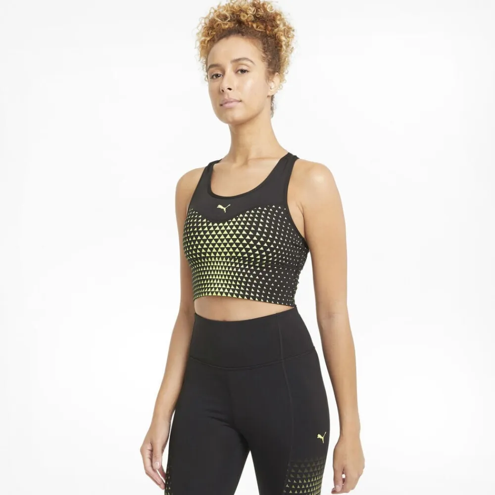 Dame Puma Medium Impact Graphic Long Line Sports bh