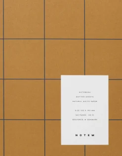 Notem Medium notesbog med syet ryg, Okker