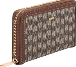 MANGO Medium wallet with logo print Medium brown New