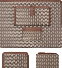 MANGO Medium wallet with logo print Medium brown New