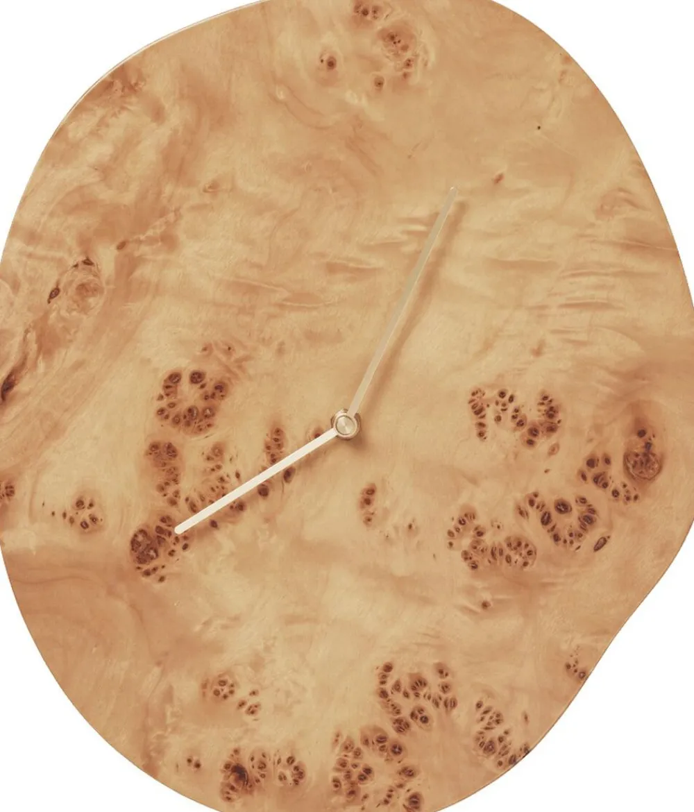 Melt Wall Clock - Natural Burl>Ferm Living Hot