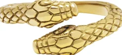 Nialaya Men's Plated Vintage Snake Ring