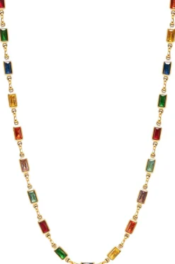 Nialaya Men's Rectangle Tennis Necklace