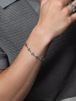 Nialaya Men's Fleur de Lis Linked Bracelet