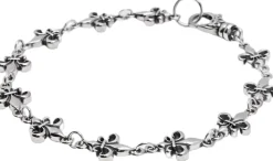 Nialaya Men's Fleur de Lis Linked Bracelet