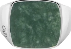 Nialaya Men's Signet Ring with African Turquoise Silver Discount