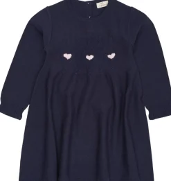 MERINO LS CABLE DRESS W. HEARTS>Copenhagen Colors Outlet