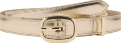 Dame MANGO Metallic belt with oval buckle