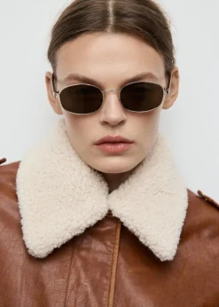 Dame MANGO Metallic frame sunglasses