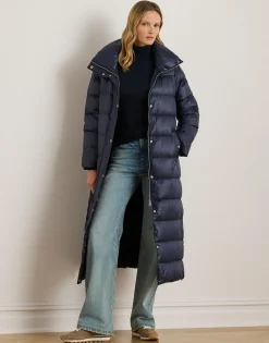 Lauren Ralph Lauren Metallic Funnelneck Down Maxicoat Dk navy Hot