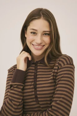 Dame Magasin du Nord Collection Milla 24 long sleeve polo top - 100% Organic Cotton GOTS