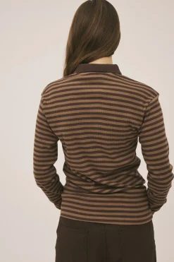 Dame Magasin du Nord Collection Milla 24 long sleeve polo top - 100% Organic Cotton GOTS