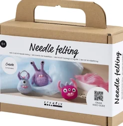 Creativ Company Mini DIY Kit Nålefiltning, Monster
