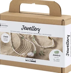 Mini DIY Kit Smykker, Aventurin, halskæde og -armbånd><noscript><img width=