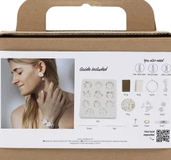 Mini DIY Kit Smykker, Øreringe, armbånd og halskæde med blom>Creativ Company Best