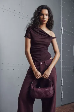 Markberg Mini Musembg Bag, Weave Bordeaux New