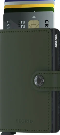 Secrid Miniwallet Gr&oslash;n/sort Outlet