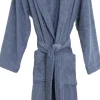 Hay Mono Bathrobe-M/L-Steel blue Best