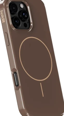 HoldIt Mono Case Magsafe iPhone 16 Pro Max Chocolate/Beige Brun Best
