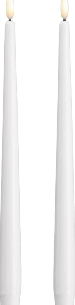 Moods & Moore Moods & More - LED taper candle, Silk, Slim, Classic white, Online