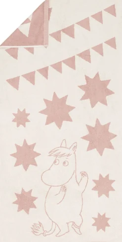 Moomin Arabia badehåndklæde 70x140, Stjerner pink