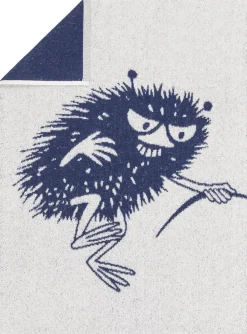 Moomin Arabia håndklæde 30x50, Stinky Grå/blå