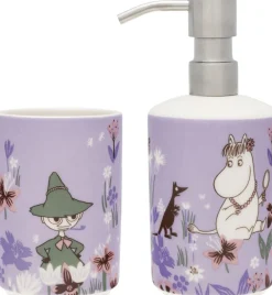 Sæbe dispenser & tandbørste holder sæt, Flower>Moomin Arabia Clearance
