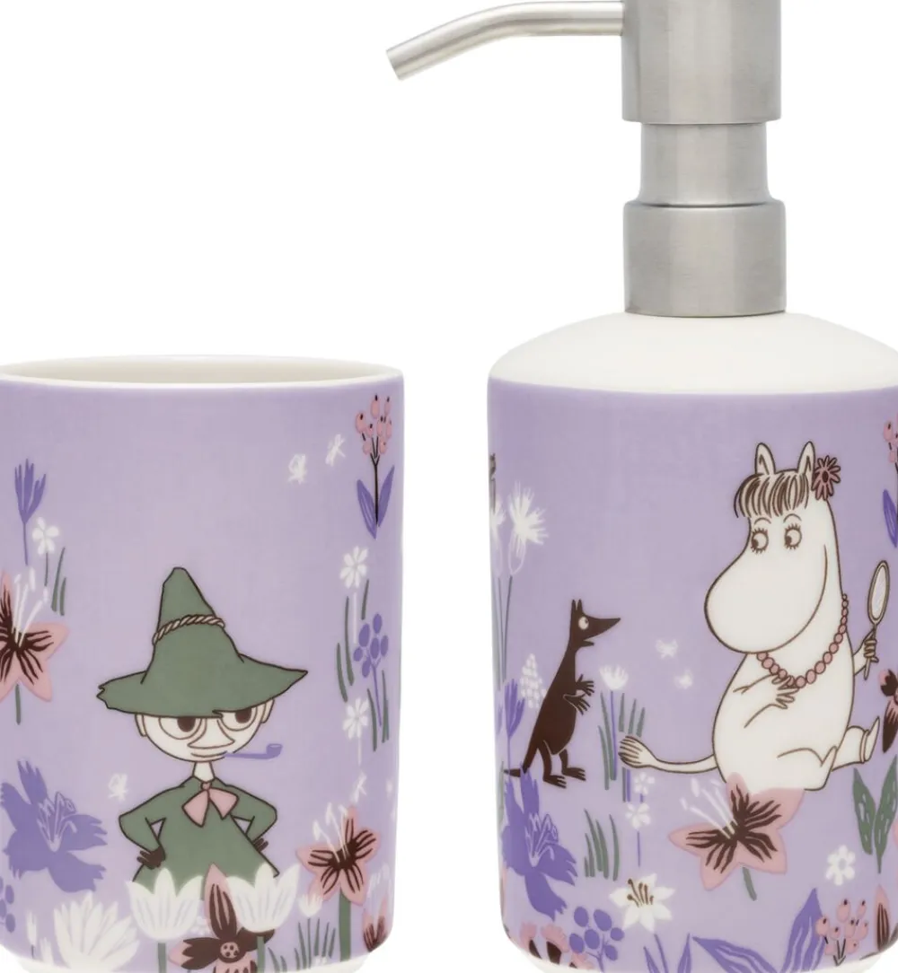 Sæbe dispenser & tandbørste holder sæt, Flower>Moomin Arabia Clearance
