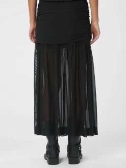 Neo Noir Mori Layered Skirt Black New