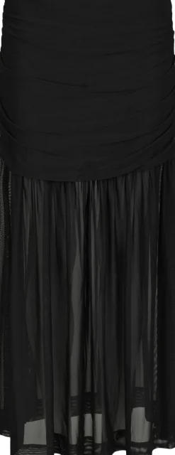 Neo Noir Mori Layered Skirt Black New