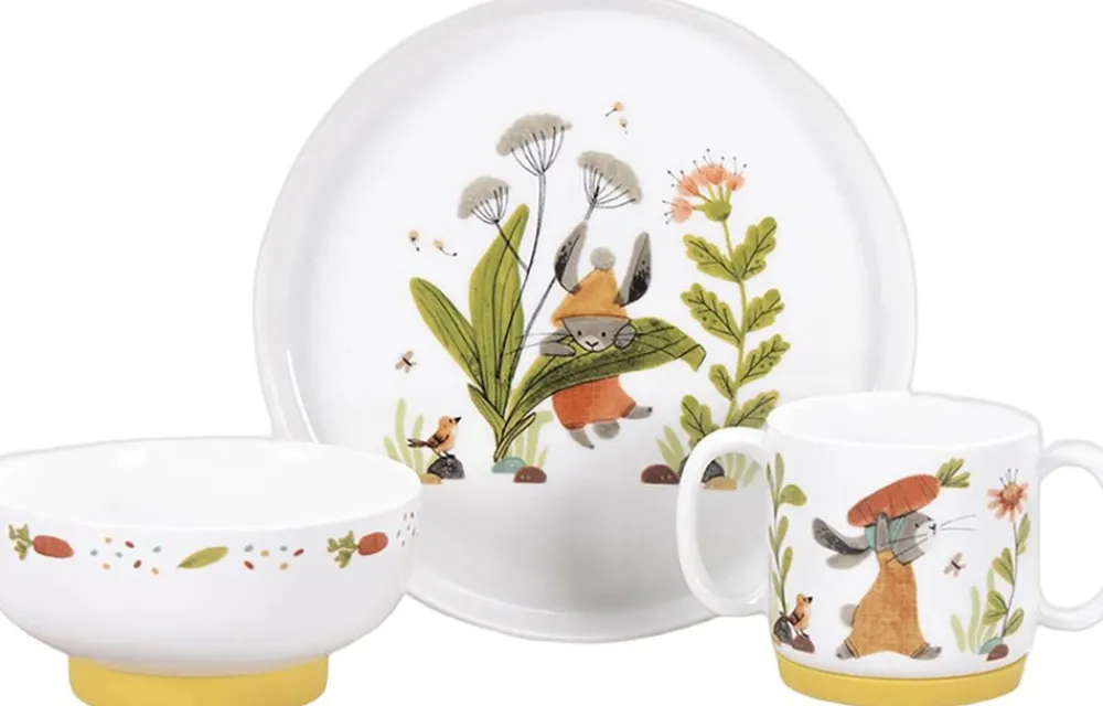 - Spisesæt - Porcelæn - Trois Petits Lapins>Moulin Roty New