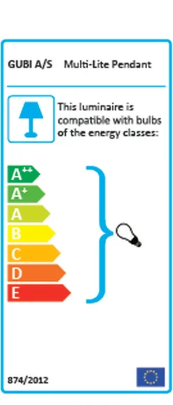Gubi Multi-Lite Pendant Messing/grå Clearance