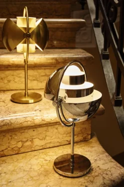 Gubi Multi-Lite Portable Lamp, EU Base: Chrome, Shade: Chrome