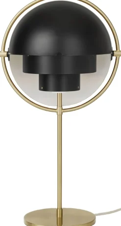 Multi-Lite Portable Lamp, EU Base: Brass, Shade: Black Semi>Gubi Sale