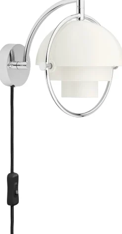 Multi-Lite Wall Lamp, EU Base: Chrome, Shade: White Semi Mat>Gubi New