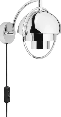 Gubi Multi-Lite Wall Lamp, EU Base: Chrome, Shade: Chrome