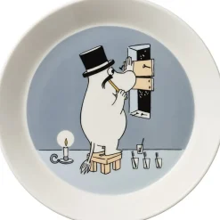 Mumi 19 cm tallerken Mumifar grå>Moomin Arabia Best